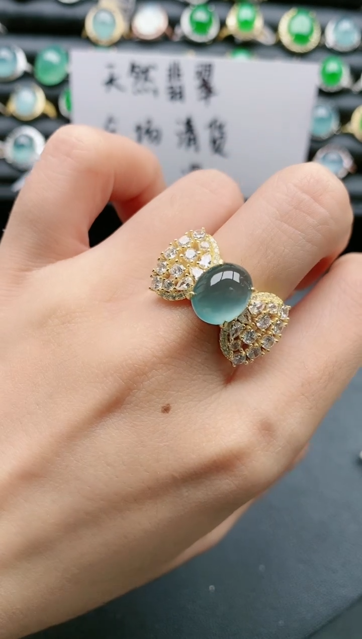 【闪购商品】翡翠戒指银S925镶嵌111111111