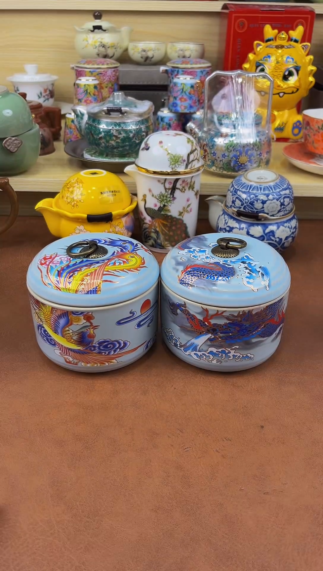 陶瓷茶具摆件旅行套组