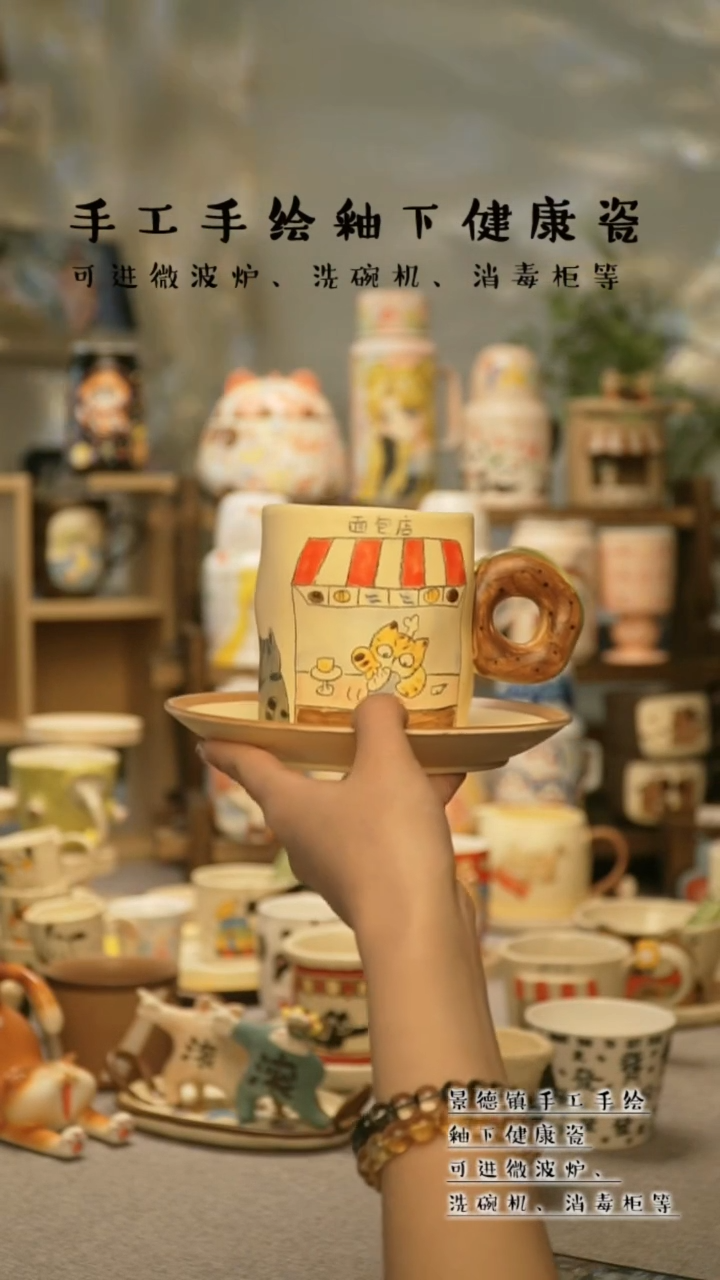 【闪购商品】杯景德镇高温釉下彩陶瓷&A772