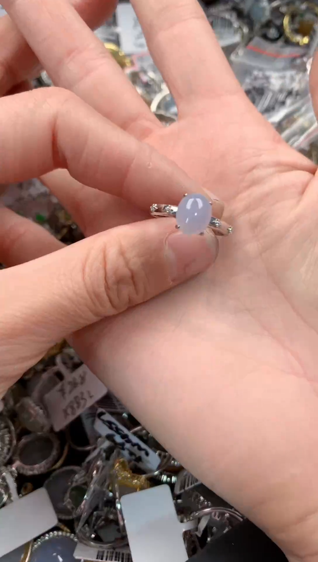 银S925镶嵌戒指翡翠777------9