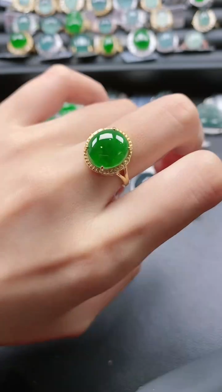 【闪购商品】翡翠戒指银S925镶嵌51511