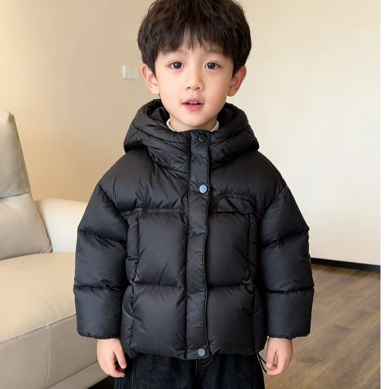 0反季韩版童装2025冬季新款男女童绒羽服防寒加厚中大童面包服