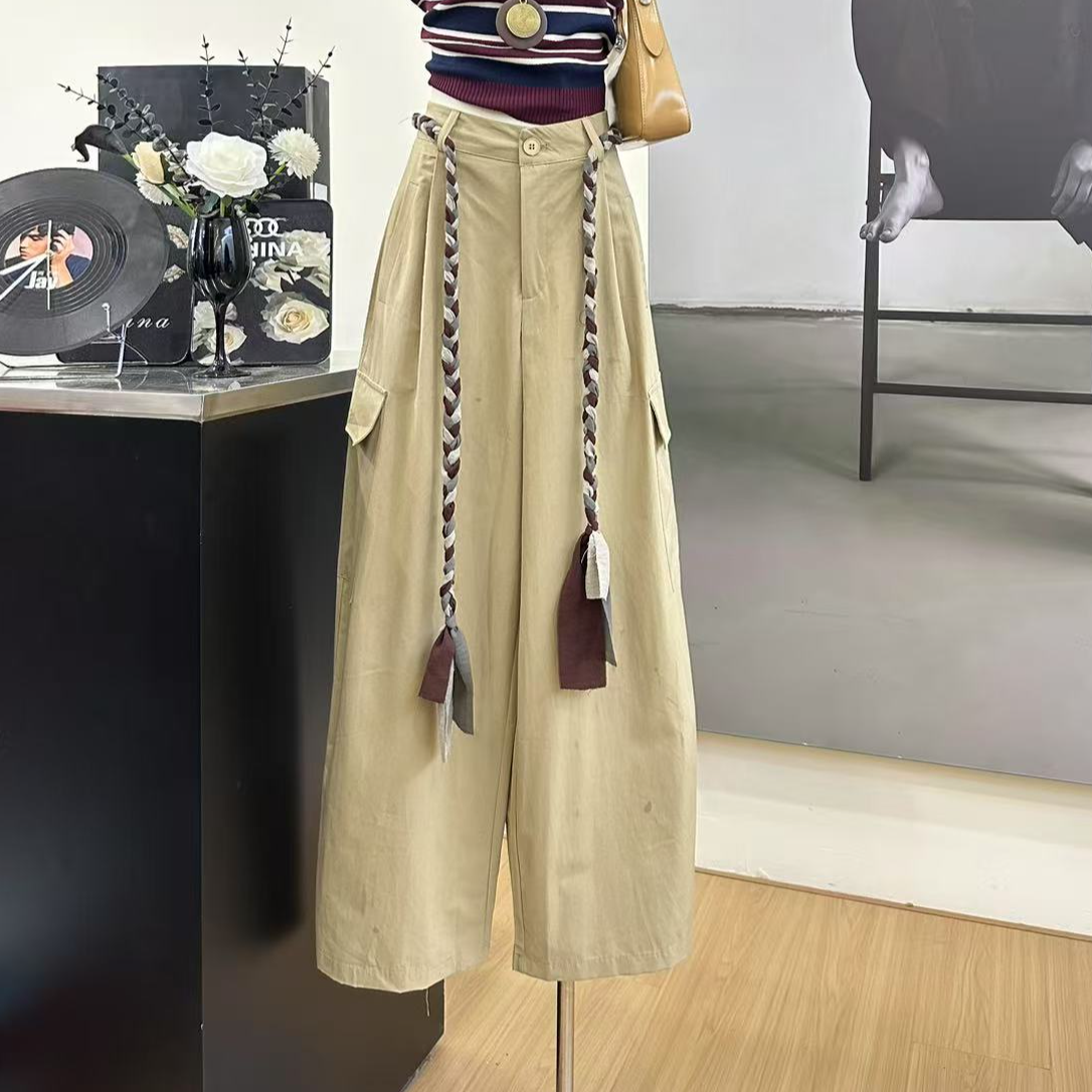 【青春由你】高街时尚百搭显瘦遮肉工装裤-3662（今天拍配腰带）