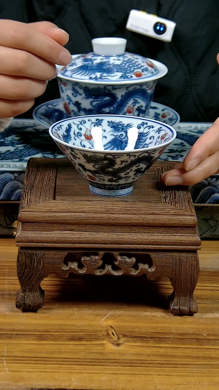 摆件景德镇陶瓷茶具茶杯摆件
