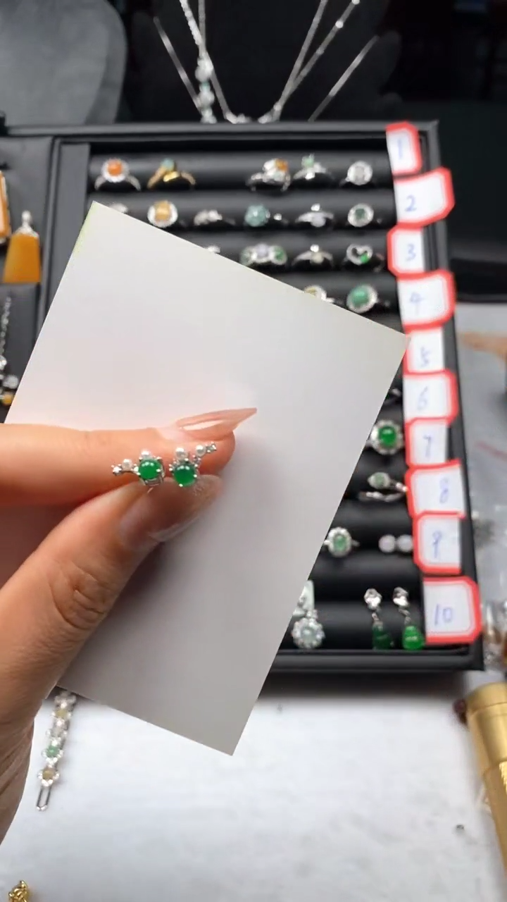 颈饰银S925镶嵌翡翠熏16  