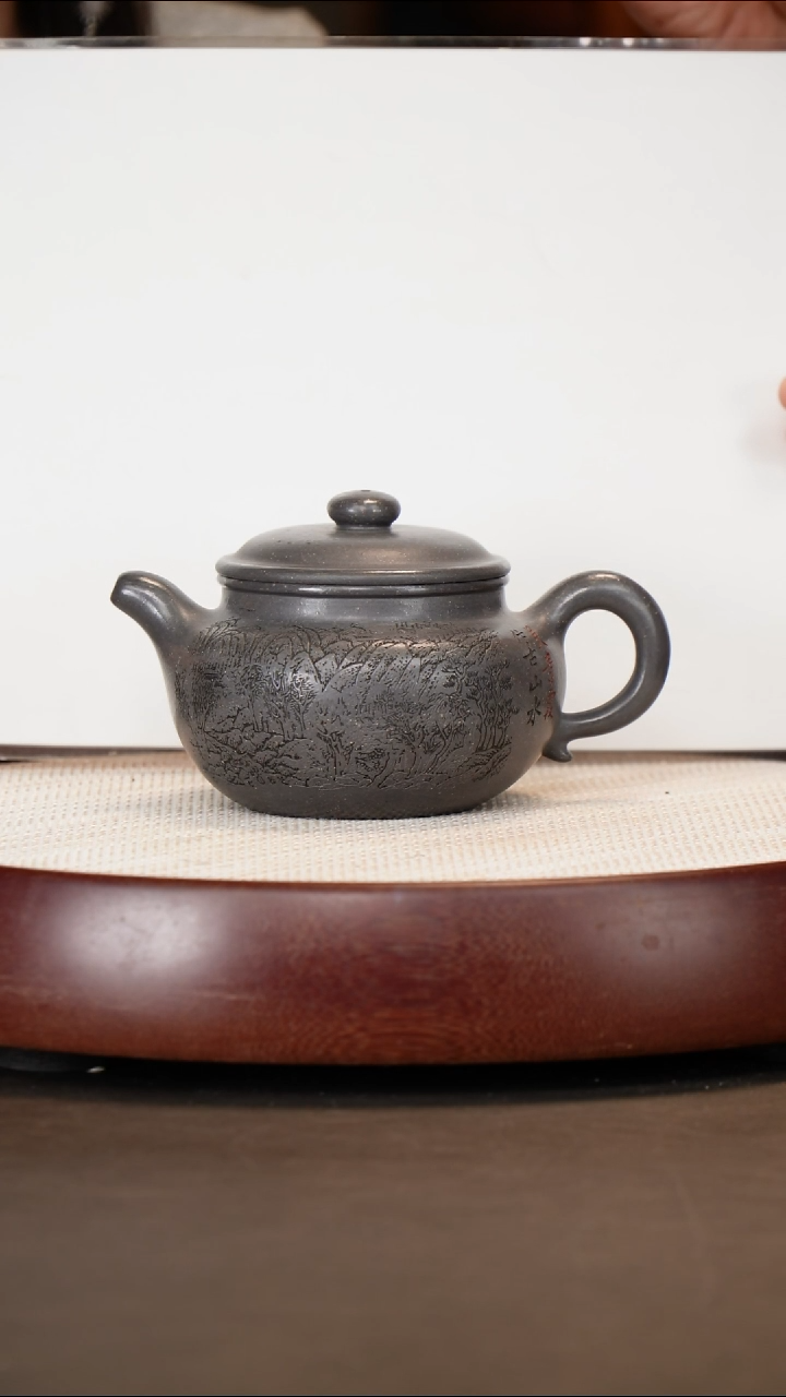 茶壶紫砂【吴顺华】天青仿古+墨宝380c