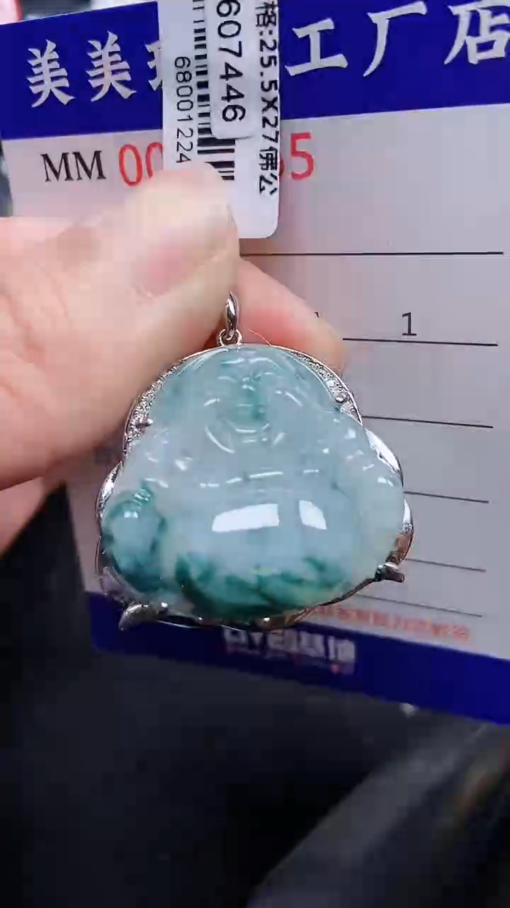 颈饰银S925镶嵌翡翠6265