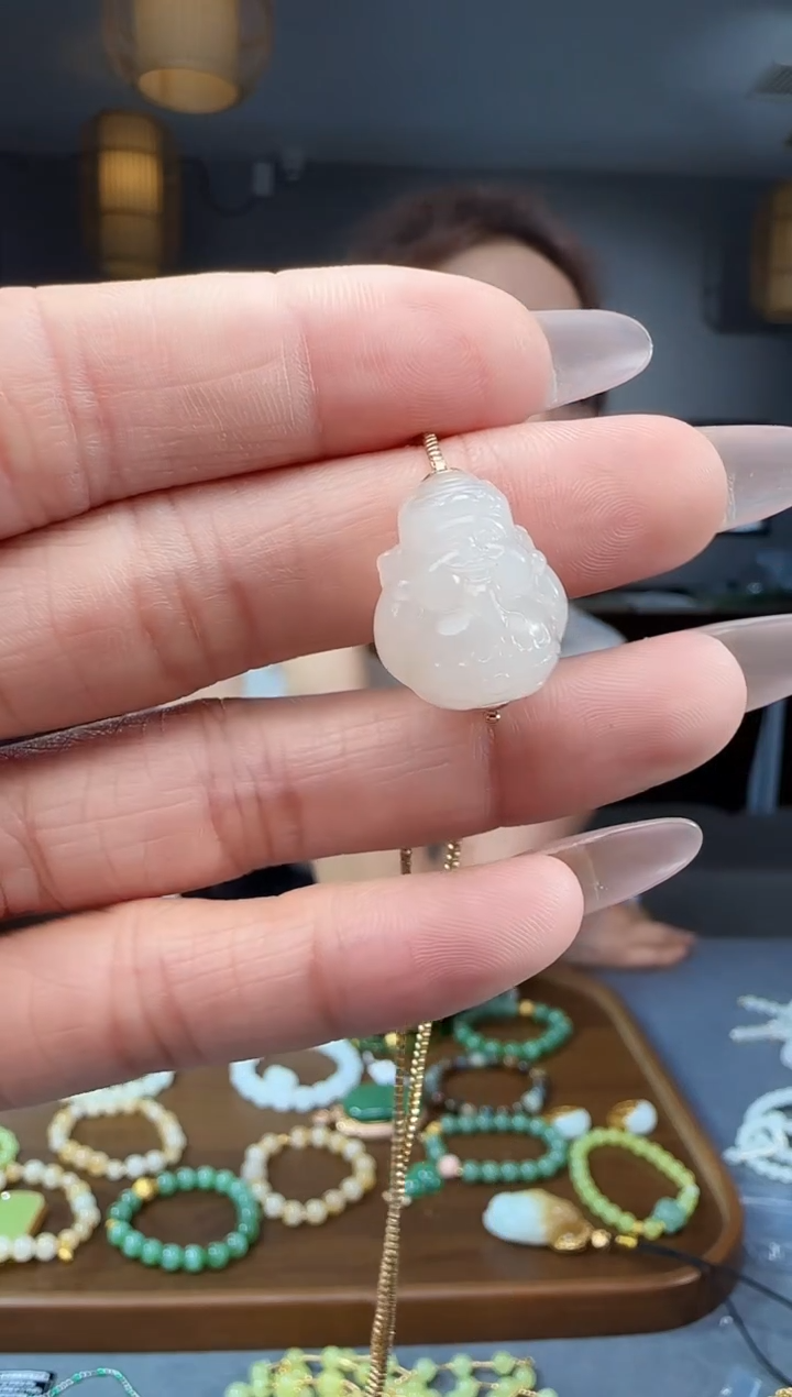 和田玉未镶嵌吊坠(不含链)1