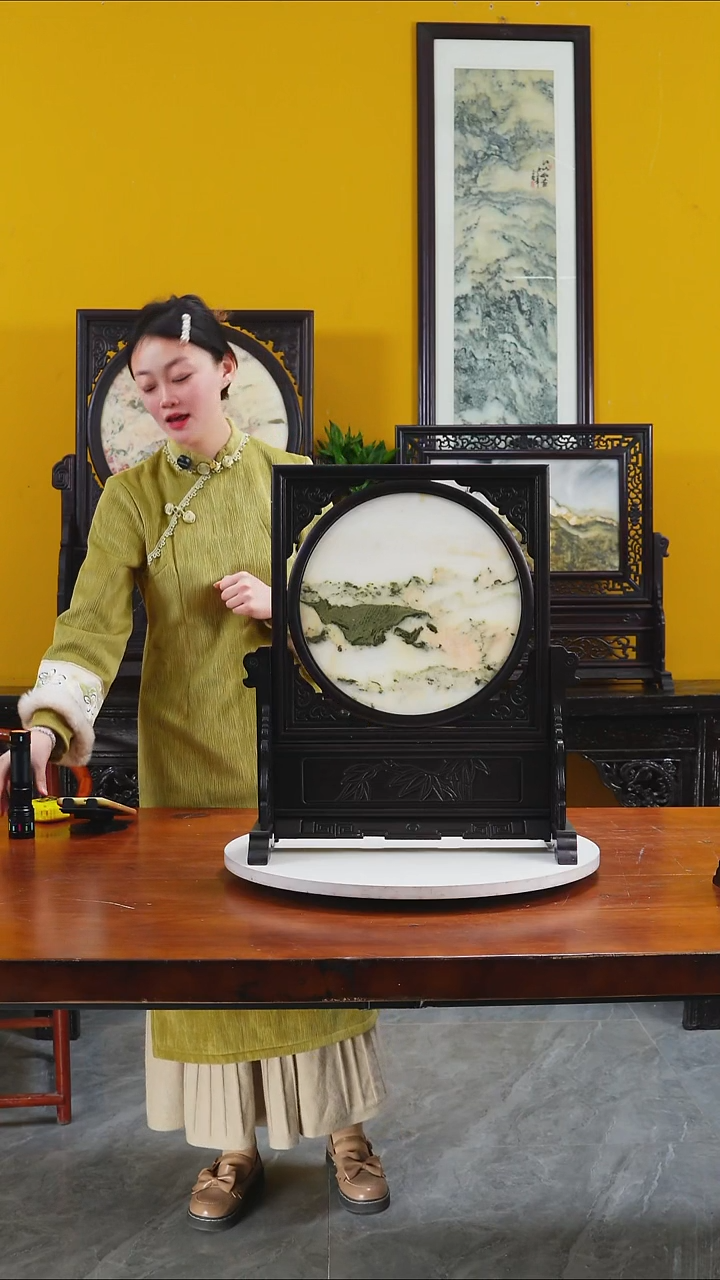 石材天然大理石画摆件