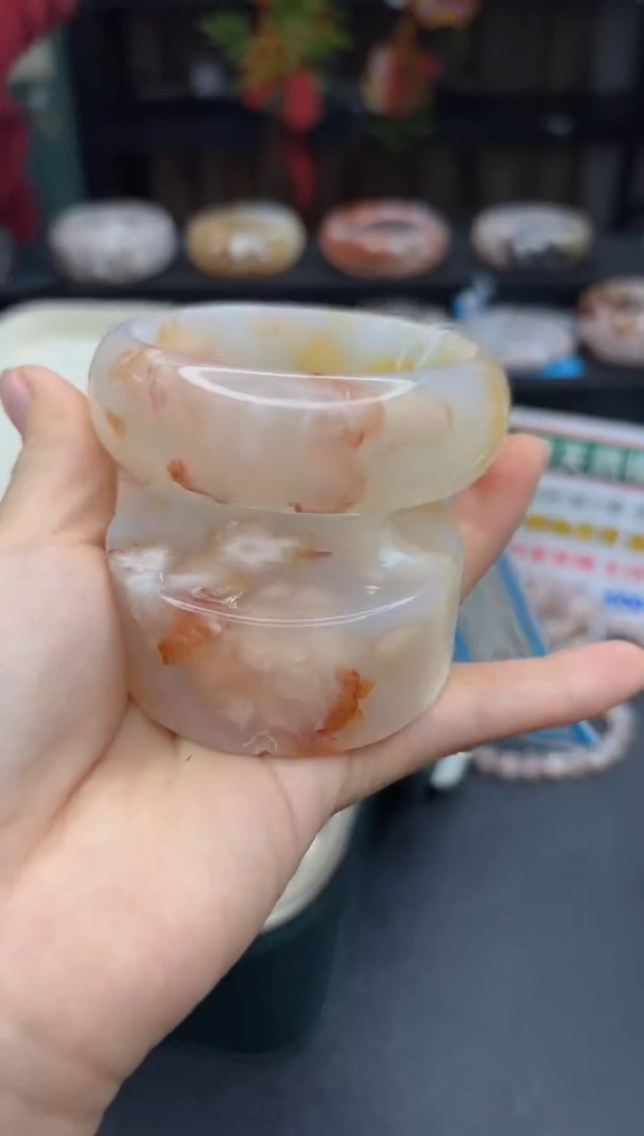 【闪购商品】石英质玉手镯未镶嵌563（62圈赠送镯心）