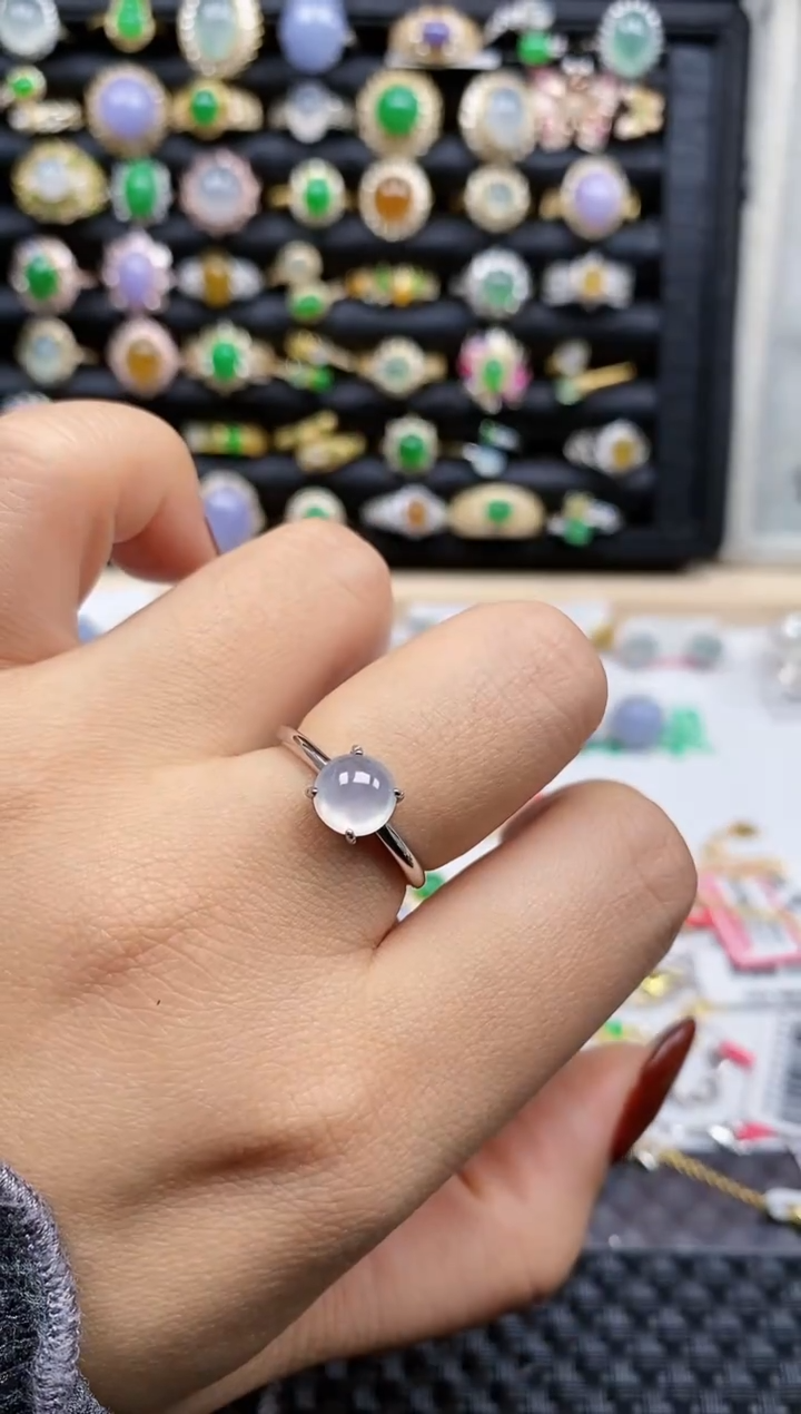 银S925镶嵌戒指翡翠379