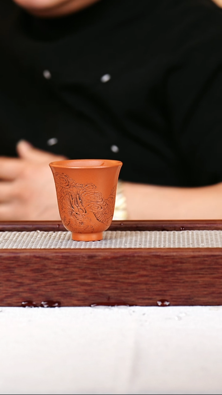 茶杯紫砂宜兴紫砂主人杯祥龙闻香杯100CC 67