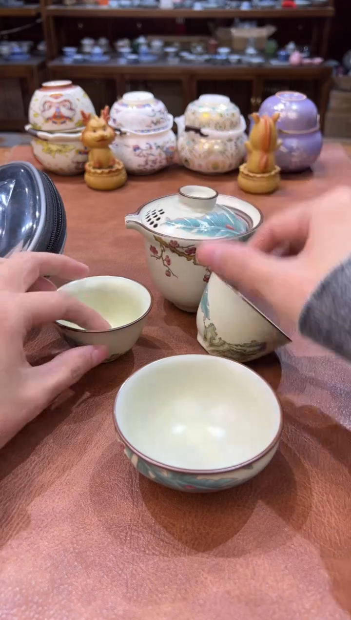 真的很便宜会开片的旅行茶具