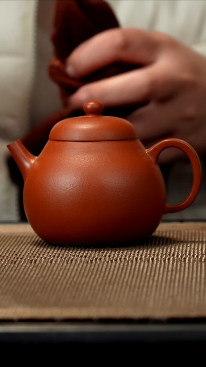 紫砂茶盏朱泥高梨150CC