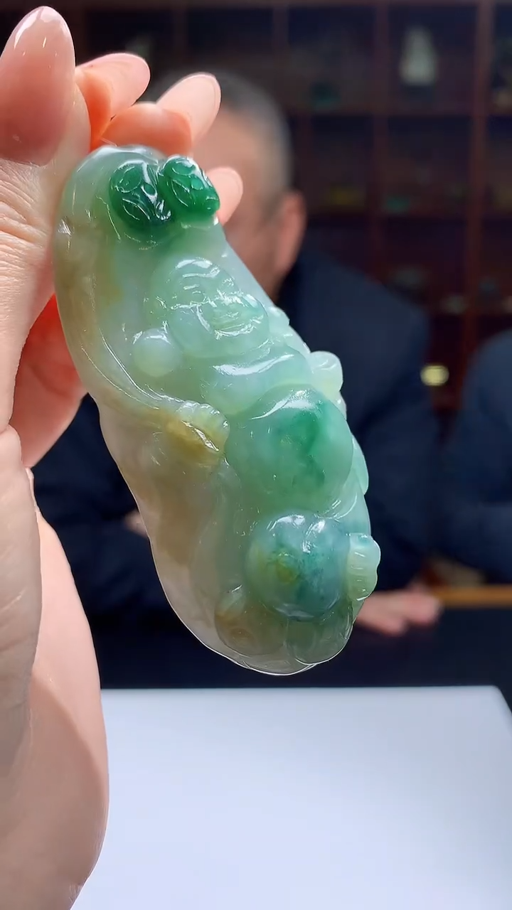 【闪购商品】定制翡翠未镶嵌8046jj-毛货挂件46