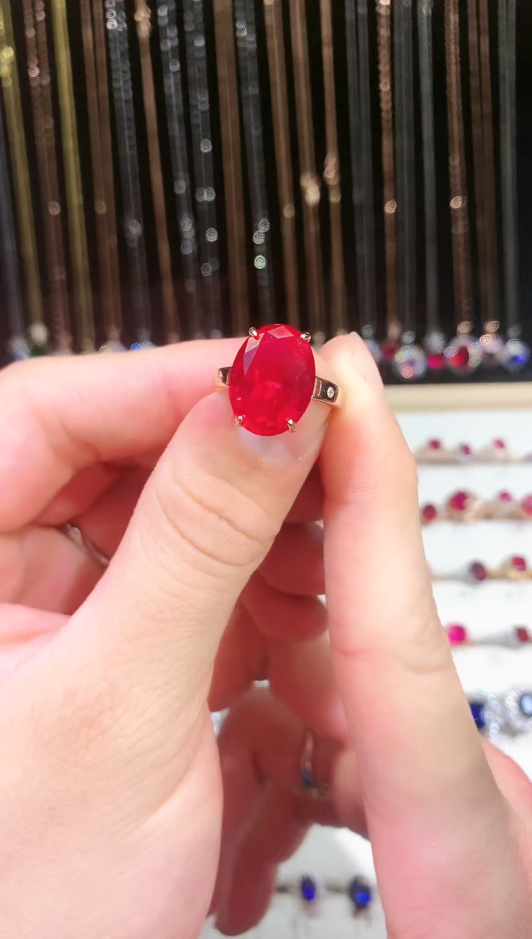 【闪购商品】红宝石戒指银S925镶嵌11111