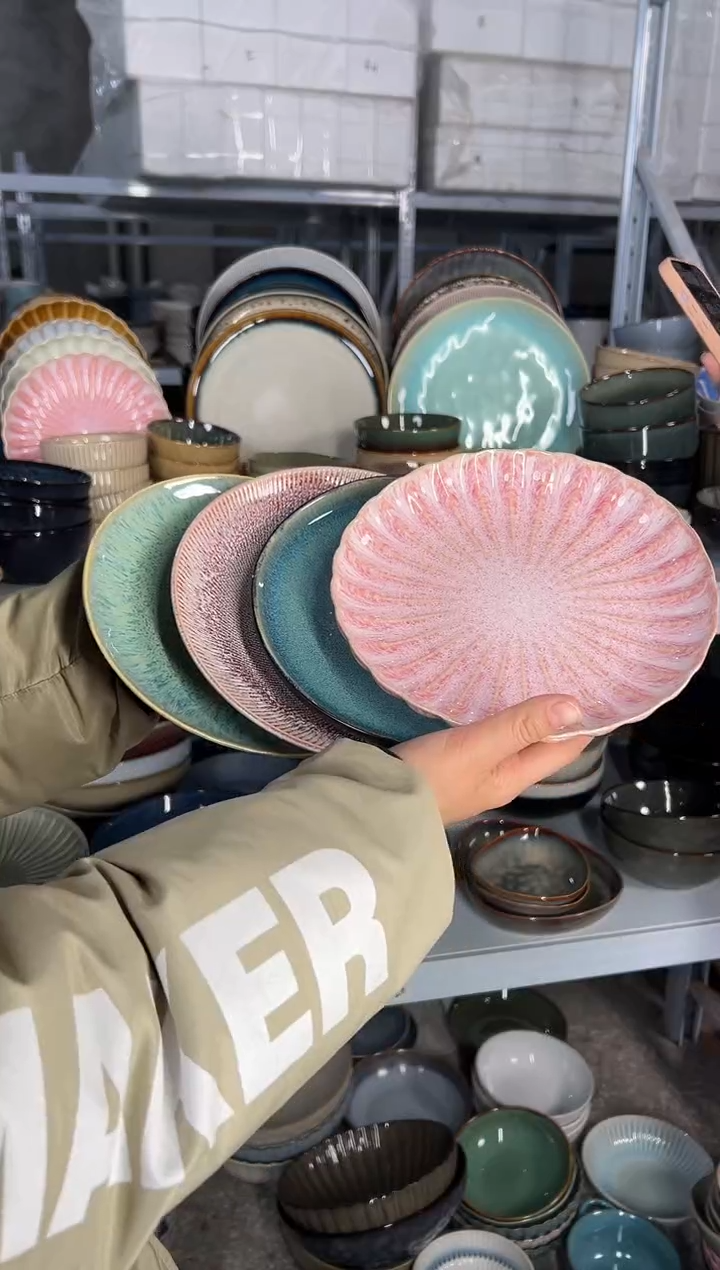 陶瓷外贸尾货瑕疵满20包邮X4小盘