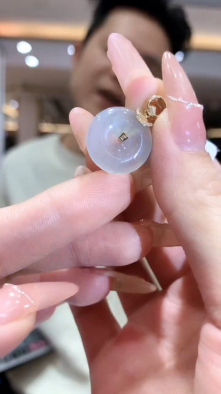 【闪购商品】翡翠吊坠(不含链)18K金镶嵌吊坠YC