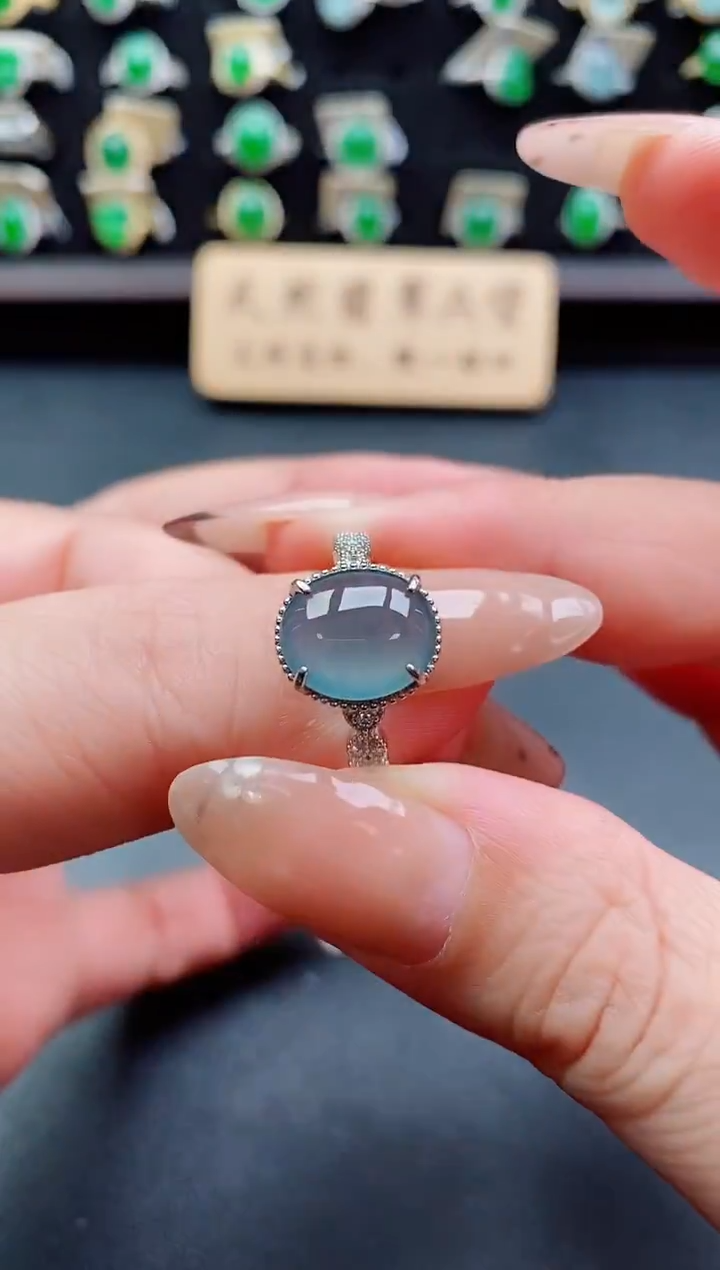 银S925镶嵌戒指翡翠2121