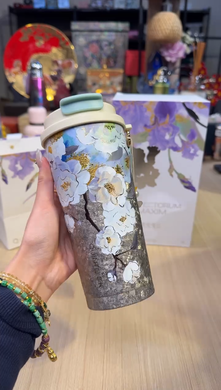 135泉太纯钛咖啡杯480ml-山茶栖雪