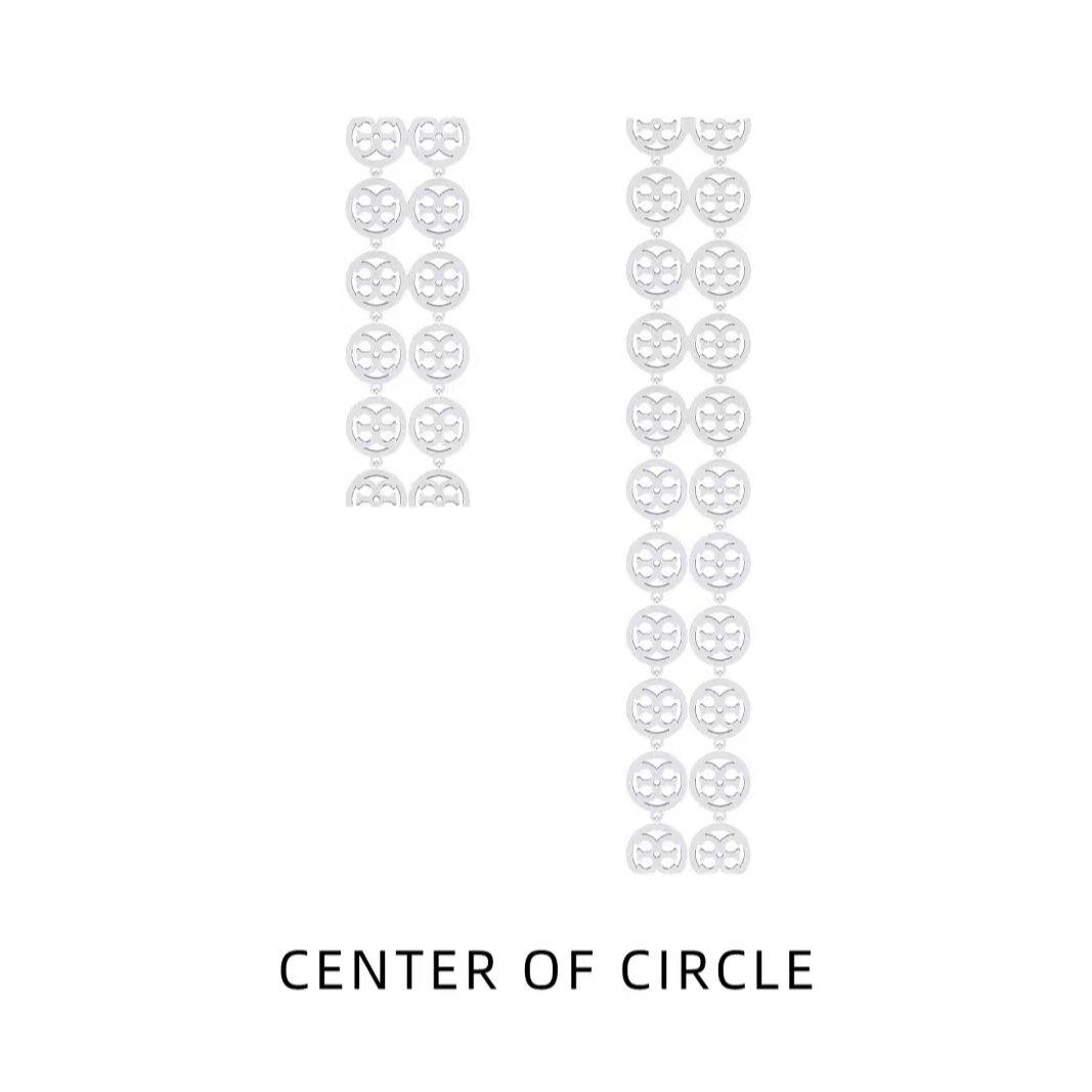 铜合金耳饰 CENTER OF CIRCLE不对称LOGO耳钉COC0514048