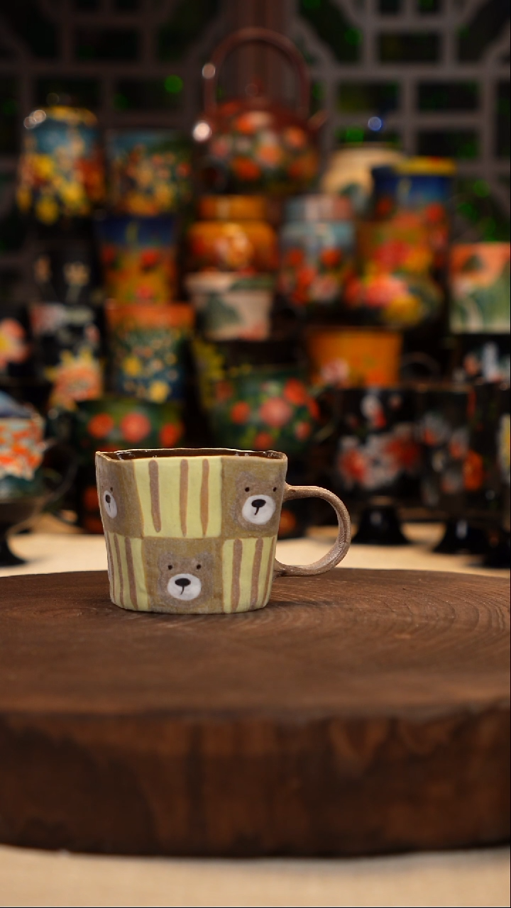 油画   手绘釉下彩   杯子