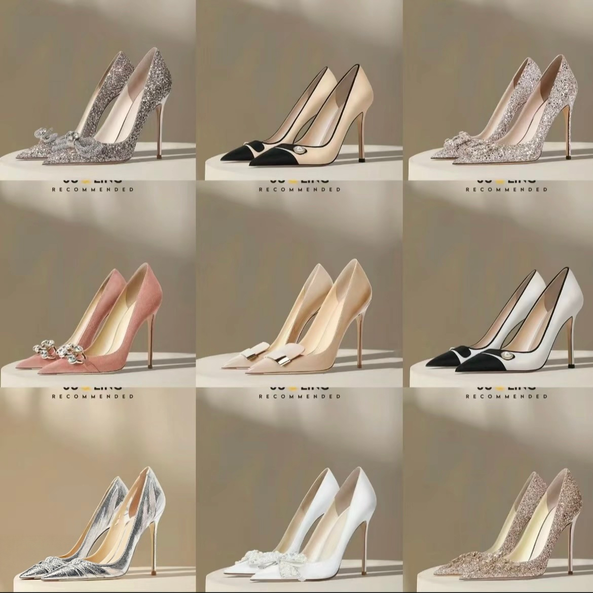 【001-100】新款气质时尚高端方头高跟鞋单鞋女