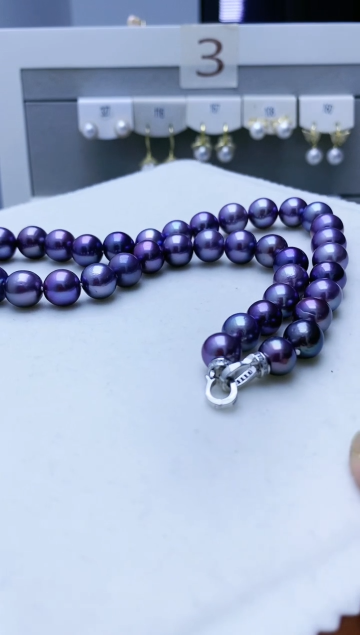 【闪购商品】淡水珍珠耳饰银S925镶嵌全珠链