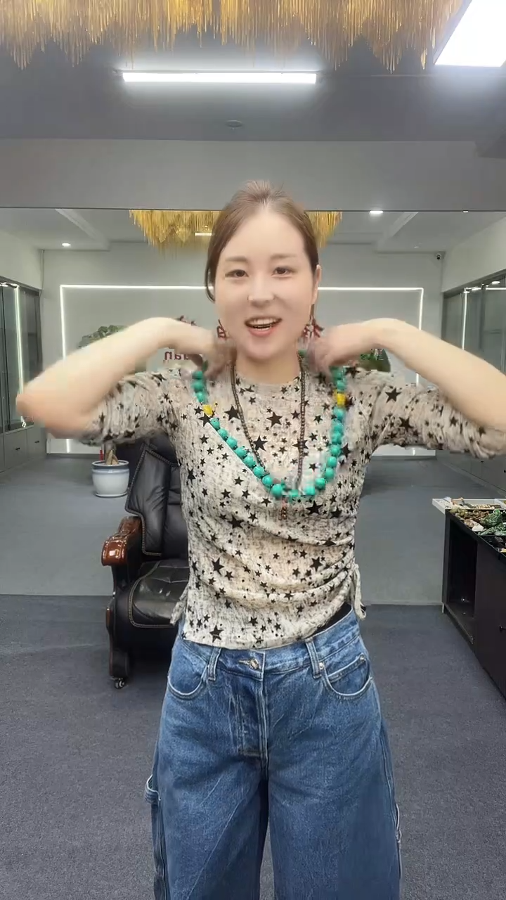 蓝色卡18珠链多样性发货一件