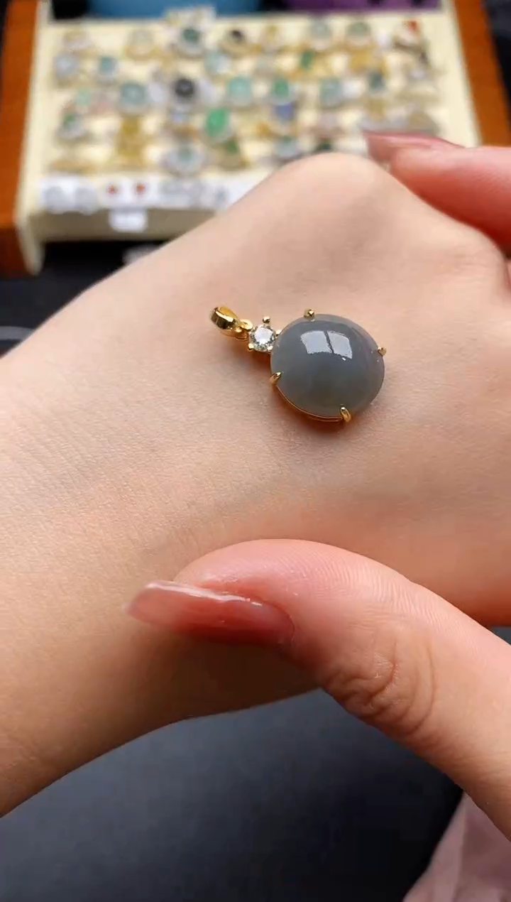 翡翠银S925镶嵌戒指7777777+5