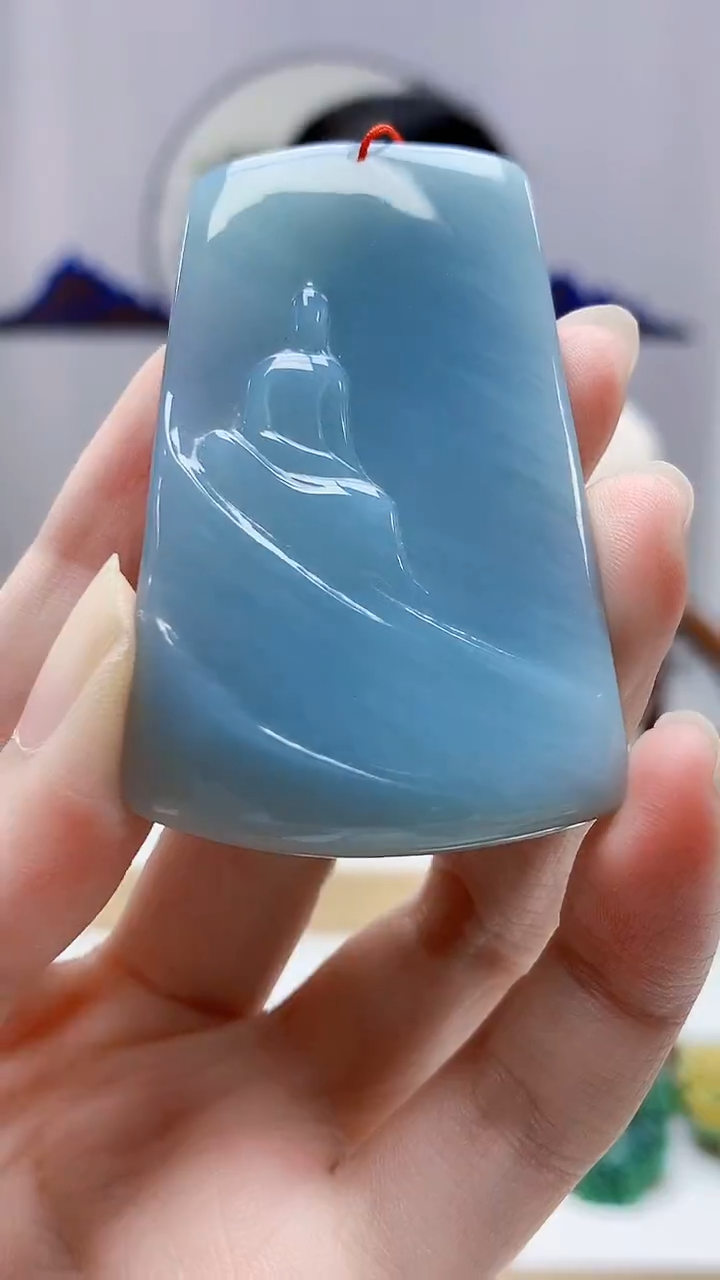 未镶嵌定制翡翠4852zm-毛货挂件无相观音160