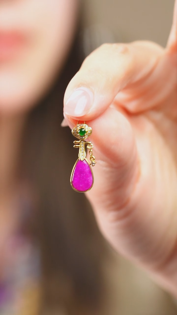 苏纪石（舒俱来）18K金镶嵌吊坠(不含链)77