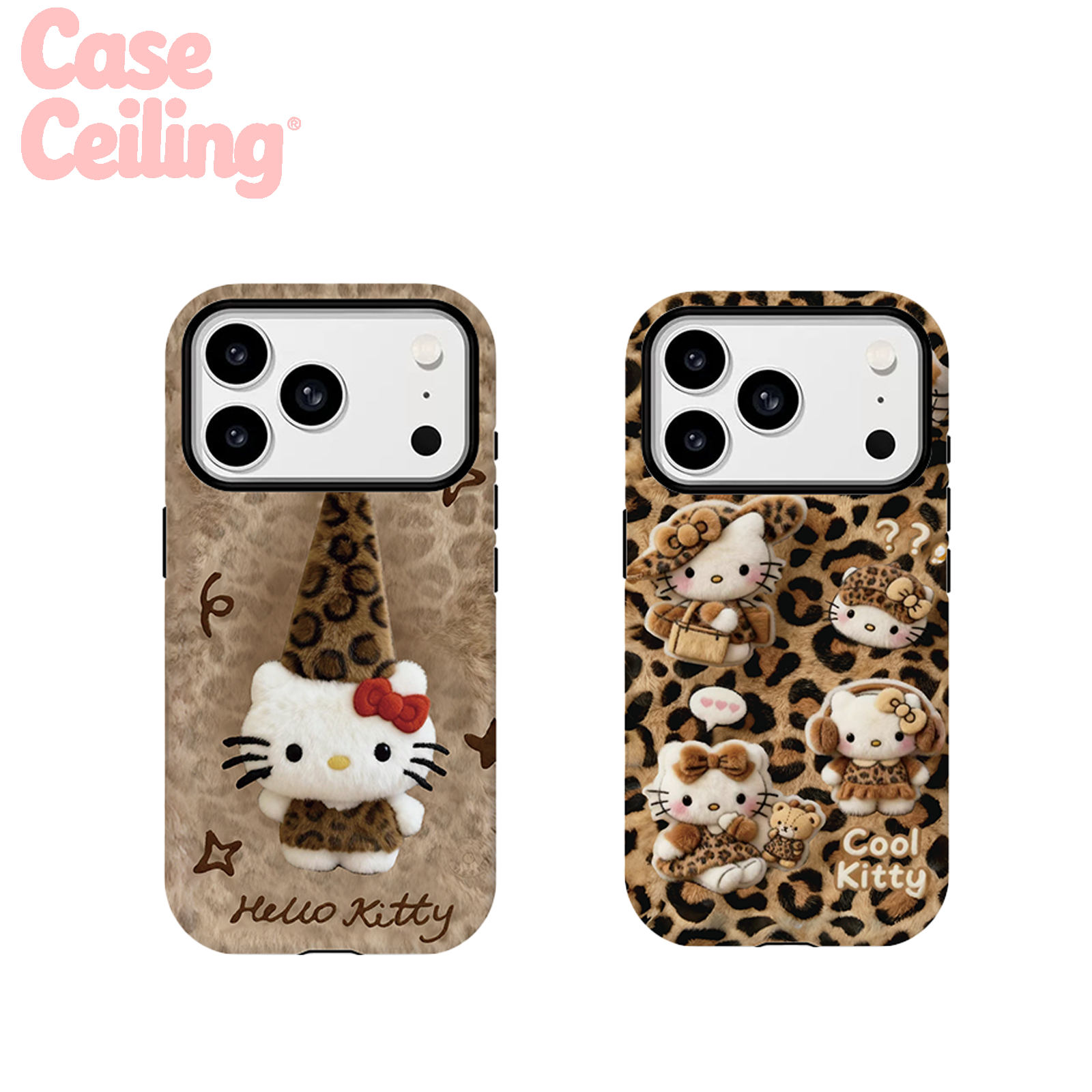 Caseceiling豹纹派对KT进口菲林二合一适用苹果1716pro手机壳