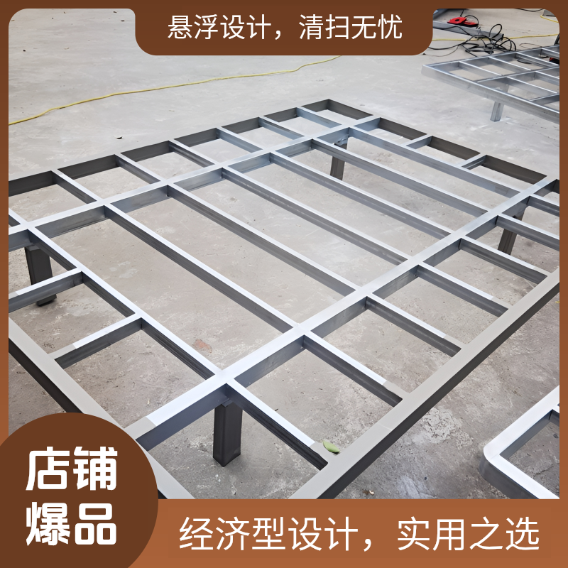 网红简约可折叠悬浮床1.5米1.8米双人铁床公寓出租房无床头床架18