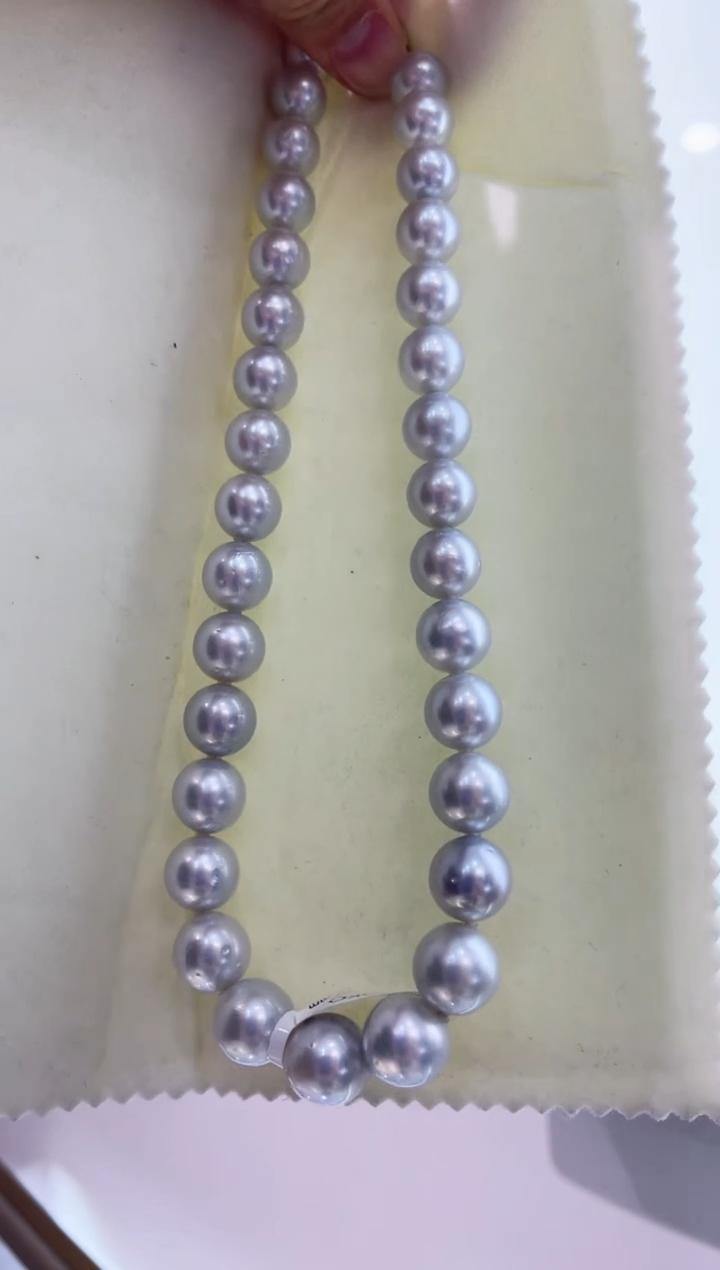 【闪购商品】海水珍珠颈饰银S925镶嵌澳白 12-15mm