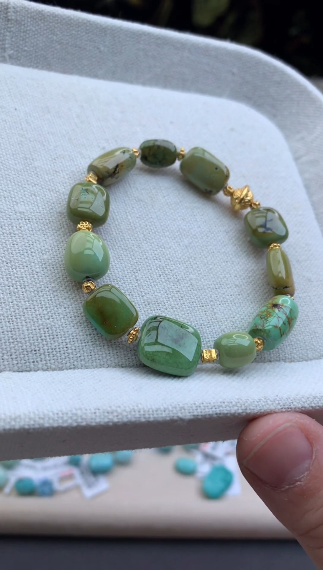 未镶嵌绿松石手串E55