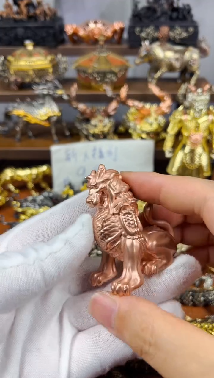 紫铜将军貔貅大号摆件