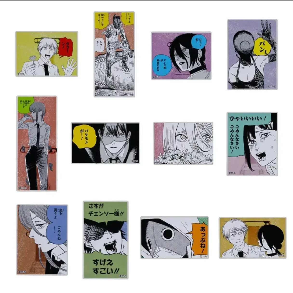 【电锯人】原画亚克力方立牌吧唧徽章盲盒（默认代拆）