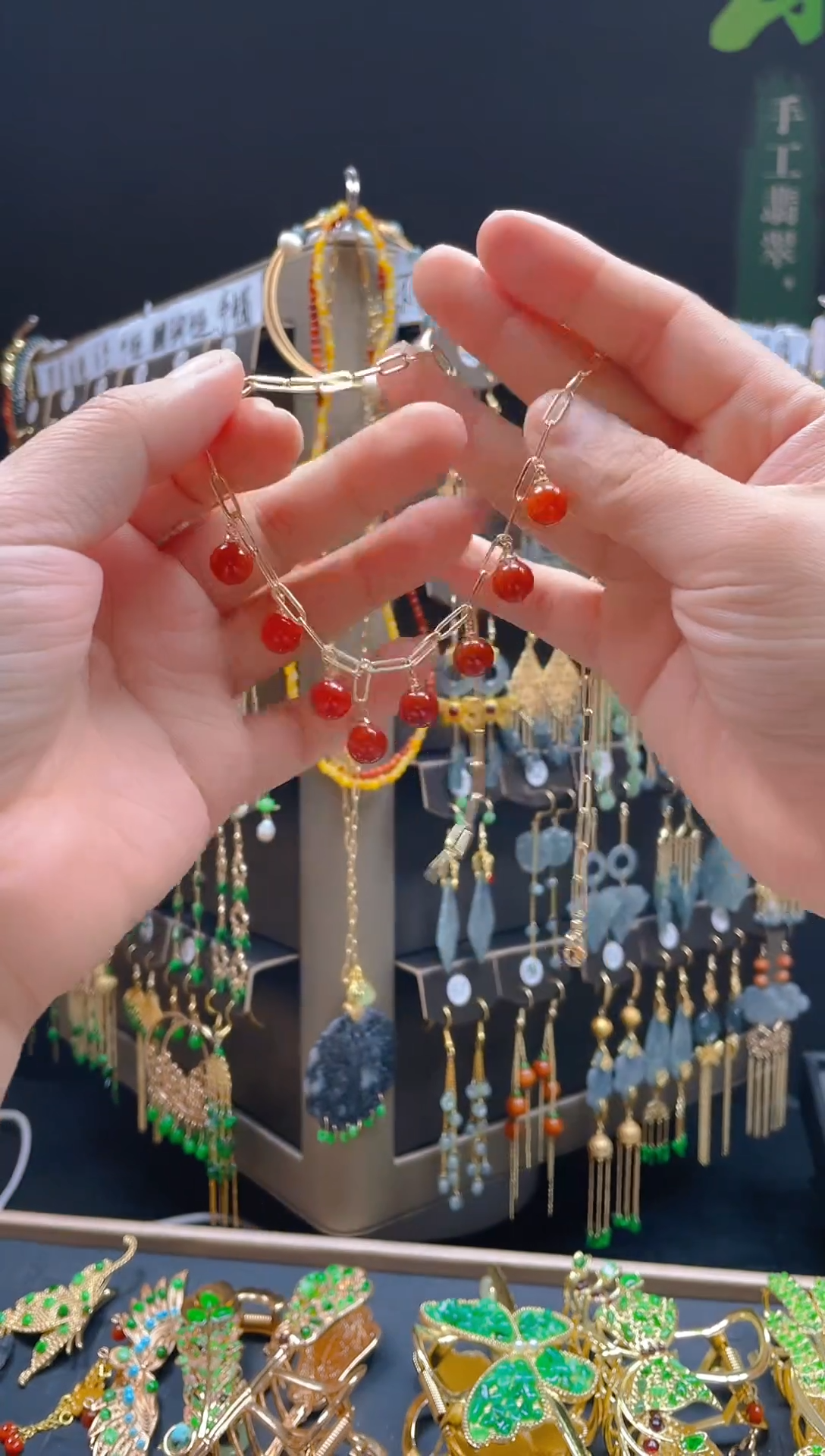 【闪购商品】翡翠耳饰合金081翡翠饰品