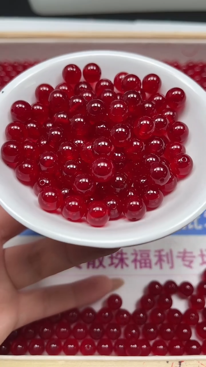 未镶嵌玛瑙手饰B557 鸽血红8mm10个9.9元