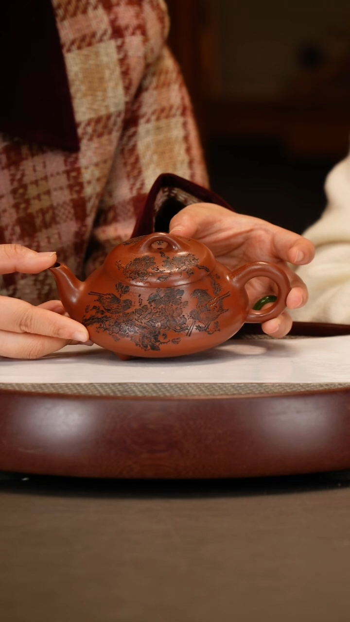 【闪购商品】紫砂茶壶【徐晓梅】鸡血大红袍汉棠石瓢