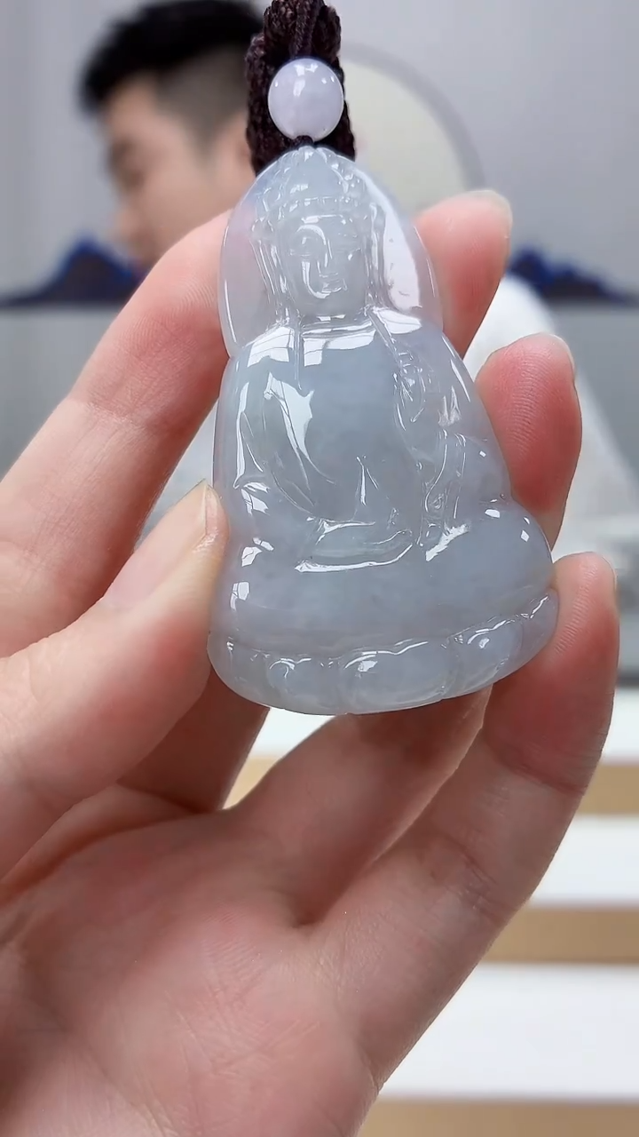 未镶嵌定制翡翠5028zm-毛货挂件观音32