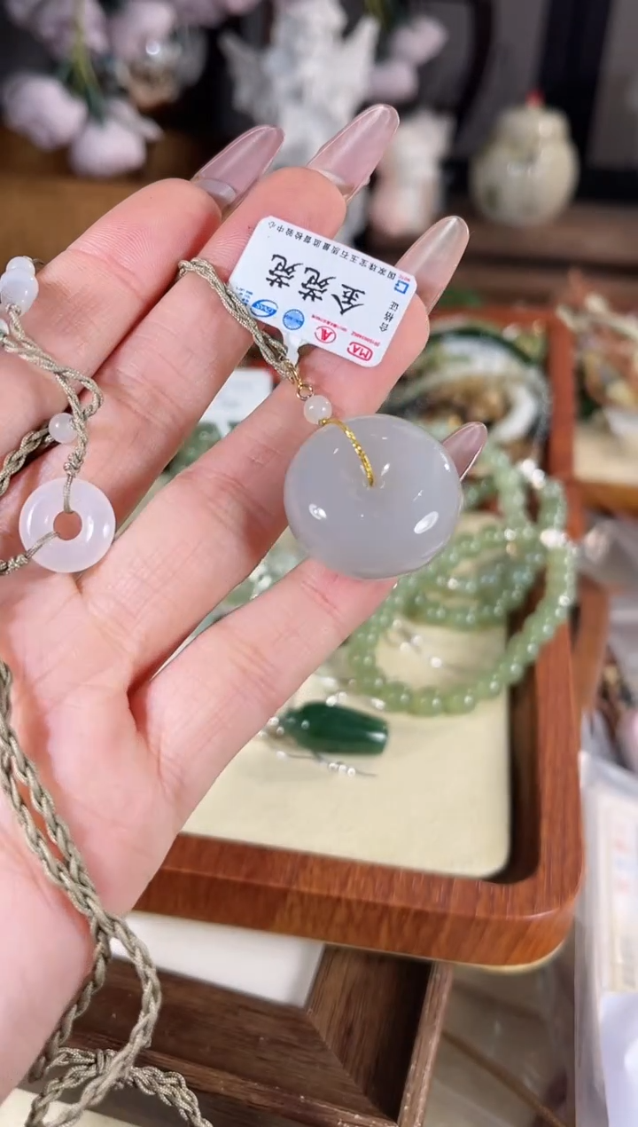 项链银S925镶嵌和田玉多样性发其一孤品默认微瑕