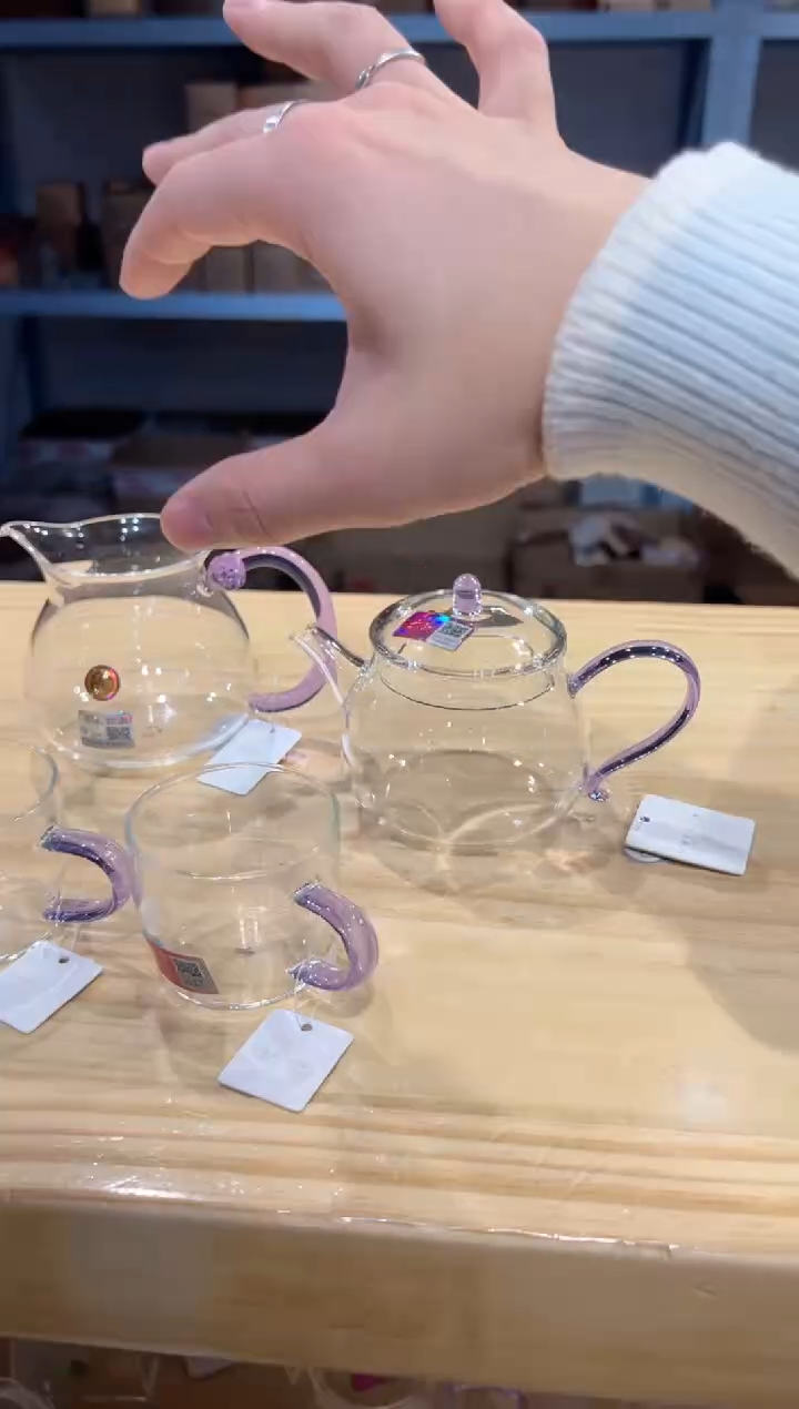 禾器-青云壶-浅紫色+浮莲茶海浅紫+++