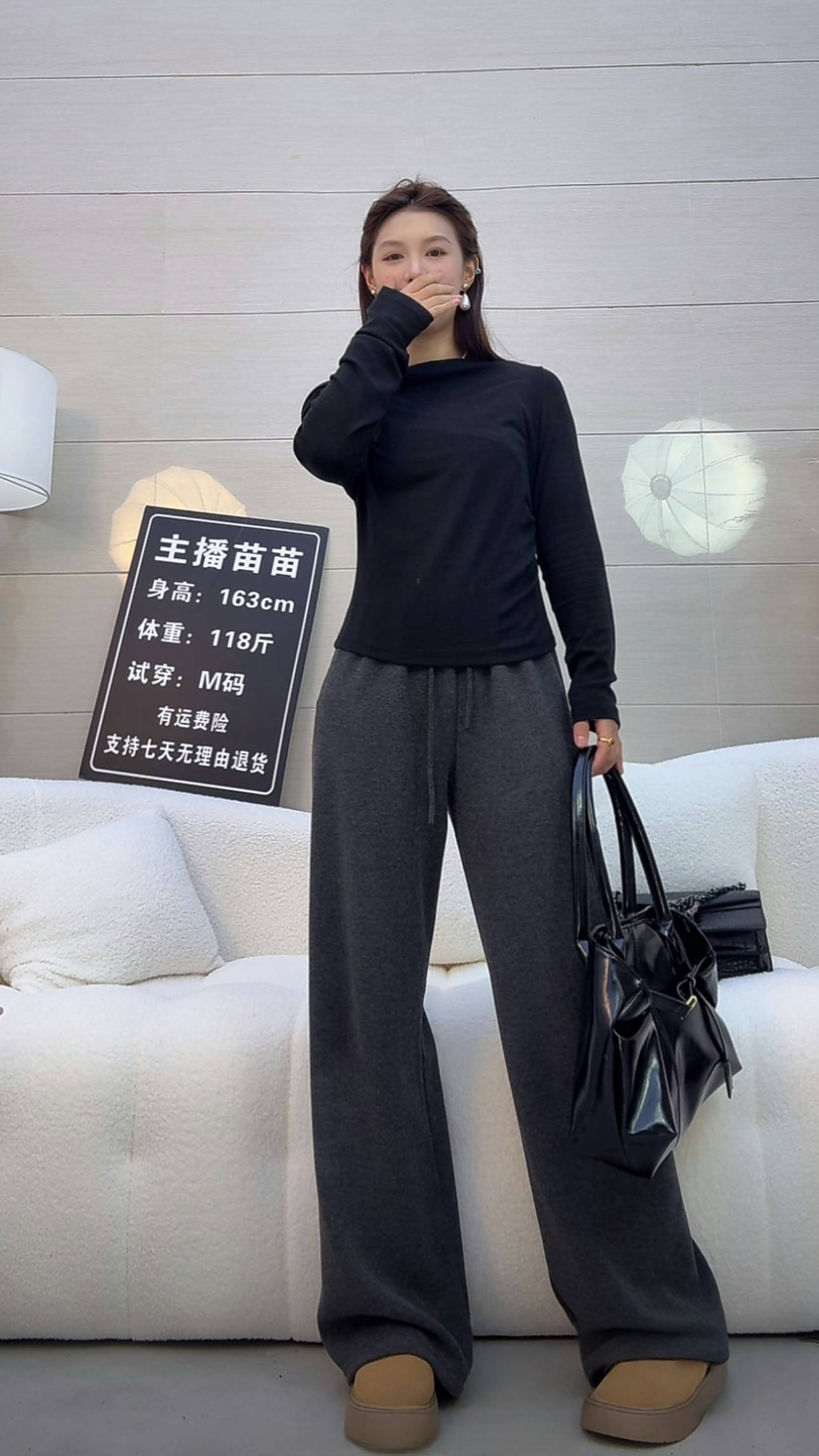 糯米裤春季新款阔腿裤休闲裤长裤女