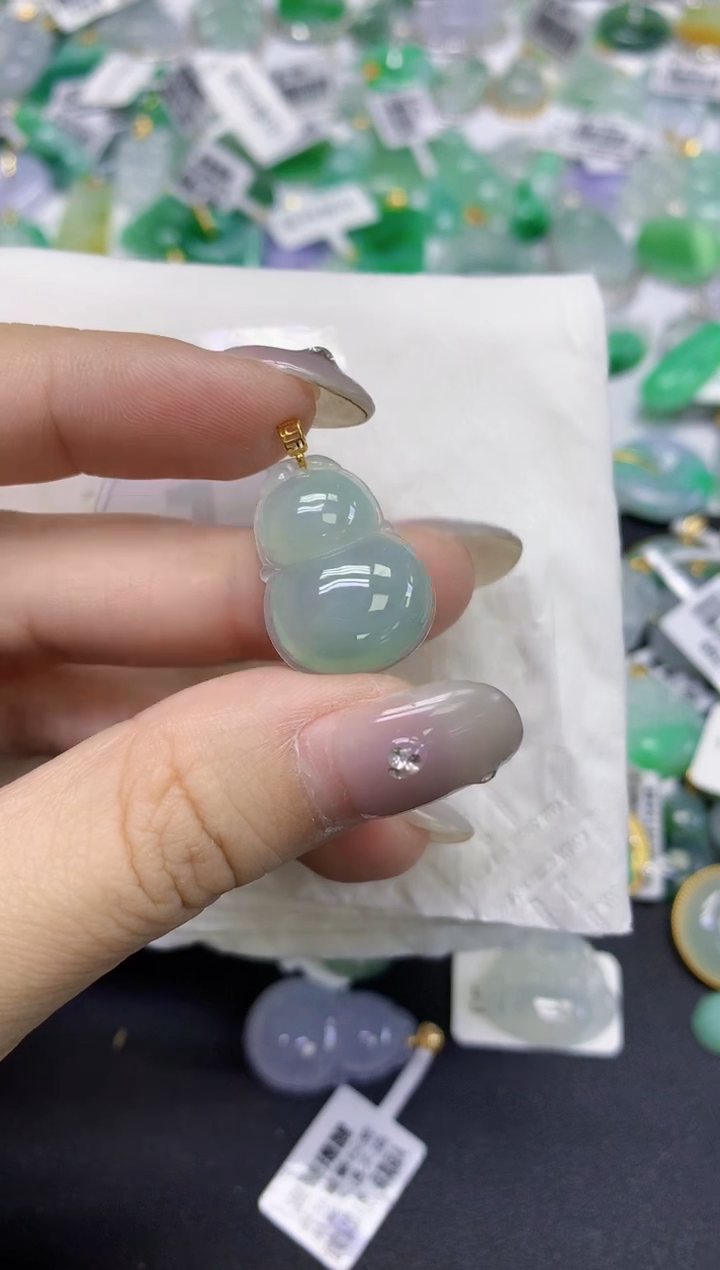 颈饰未镶嵌翡翠天然缅甸翡翠A货百元以上9元证书费自理