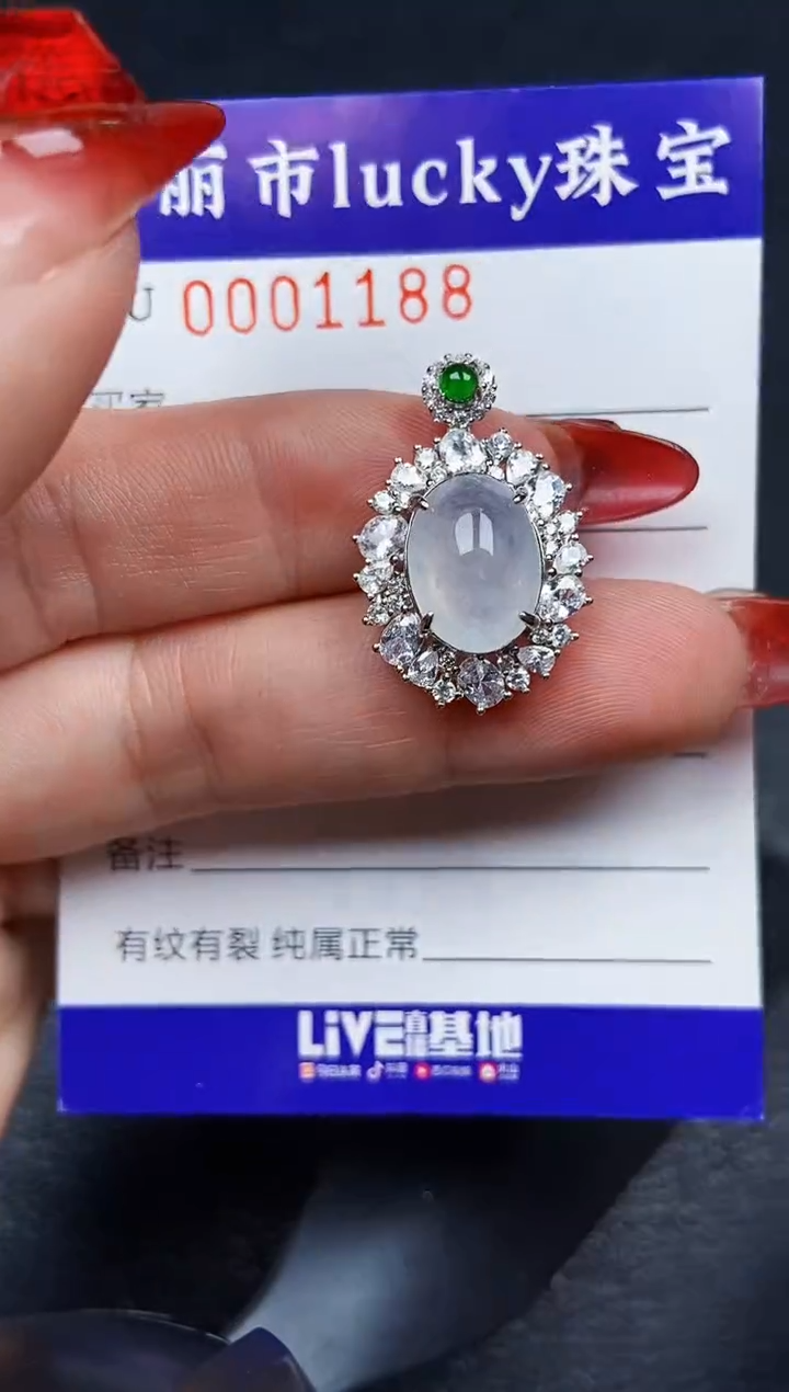 【闪购商品】翡翠颈饰银S925镶嵌1188