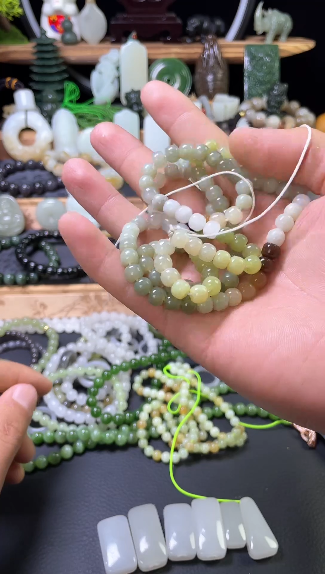 【闪购商品】和田玉项链未镶嵌卡7 多宝108颗