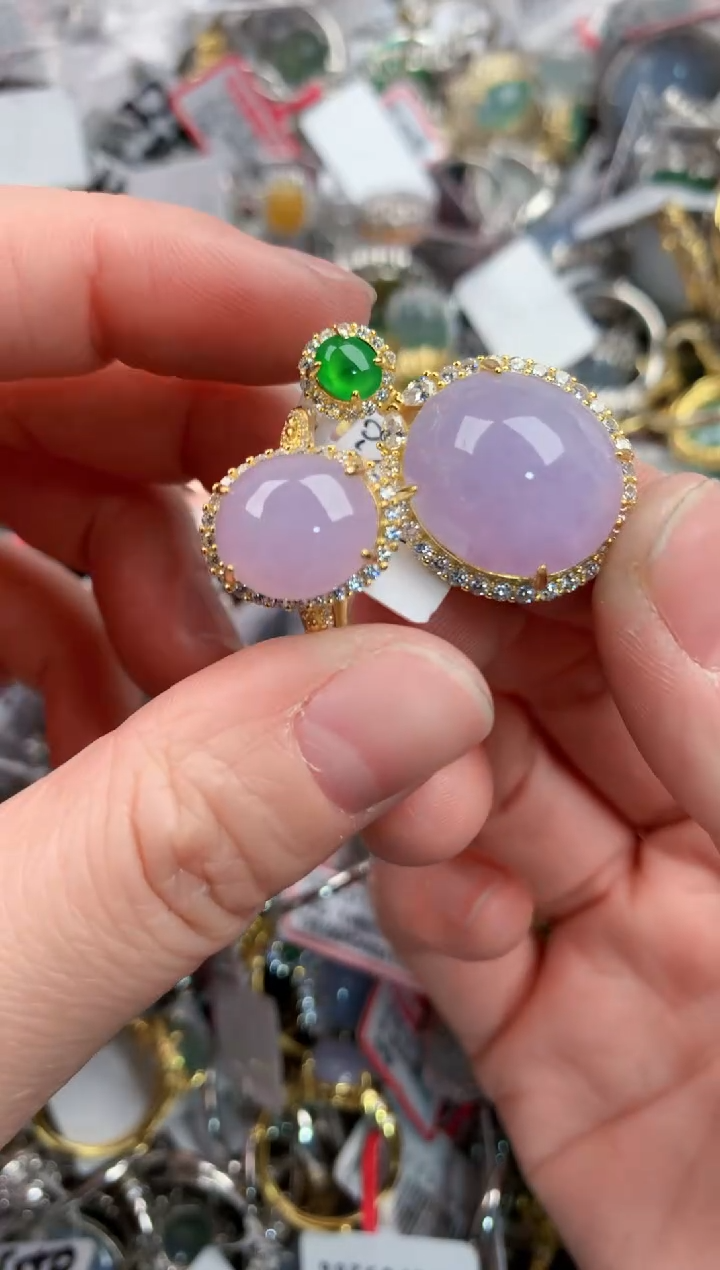 银S925镶嵌戒指翡翠777    8