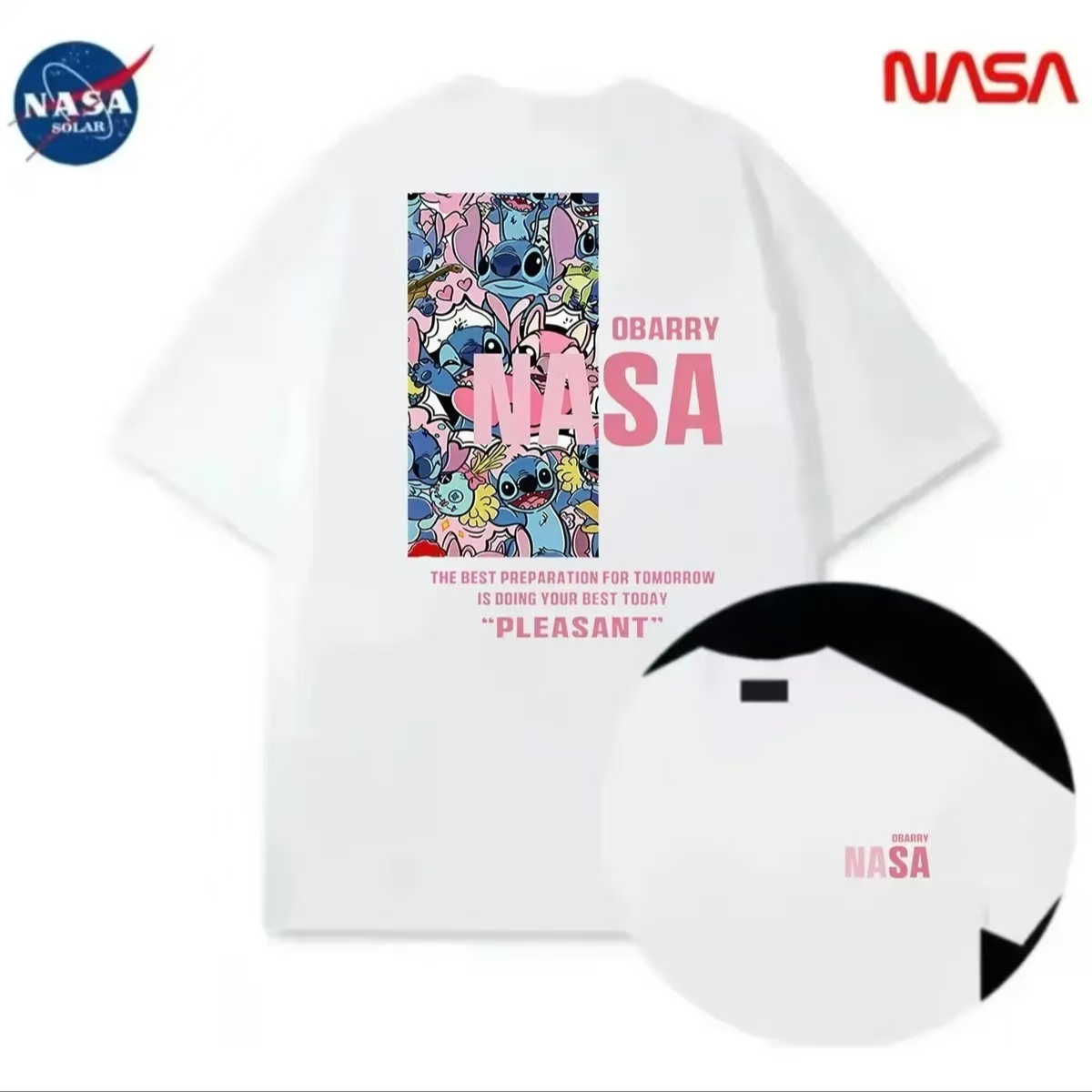 NASA联名纯棉夏季圆领短袖T恤微宽松时尚男女同款休闲百搭03